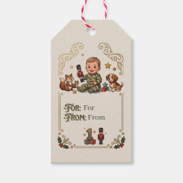 Etiqueta de Presente para Primeiro Aniversário do 