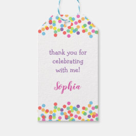 Etiqueta de presente para uma garota coxa cotovela