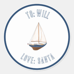 Etiqueta de Presente Personalizada de Embarcação d