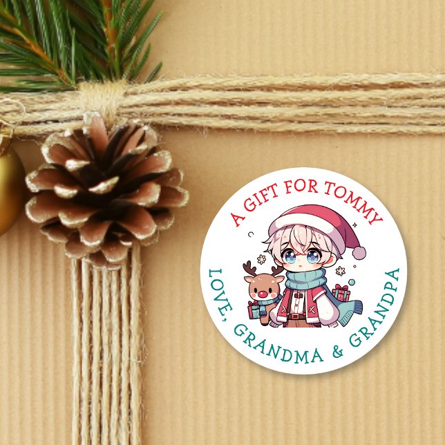 Etiqueta de Presente Personalizada de Natal (Criador carregado)