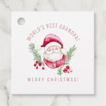 Etiqueta de presente personalizada do Papai Noel D