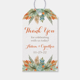 Etiqueta de presente personalizada flexível laranj