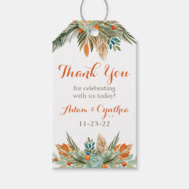 Etiqueta de presente personalizada flexível laranj