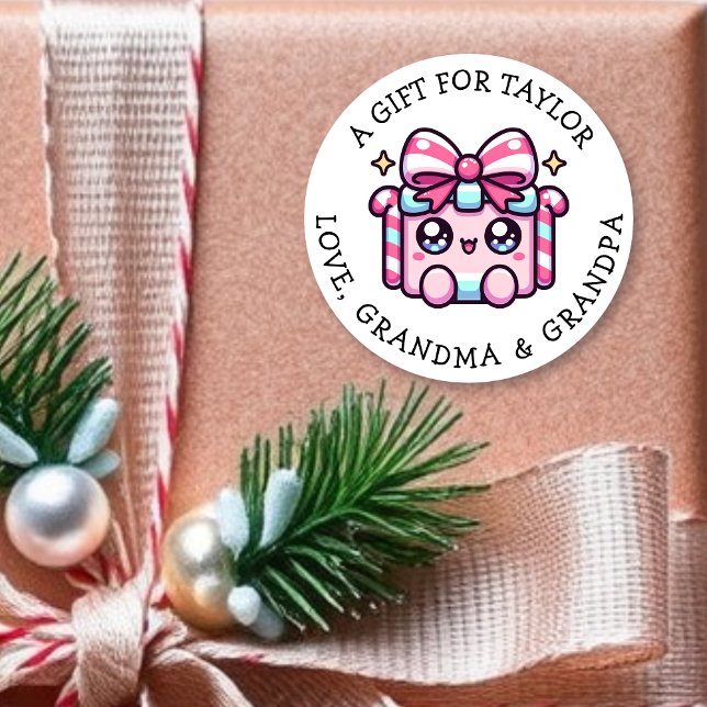 Etiqueta de Presente Personalizada Natal | Rosa Fo (Criador carregado)