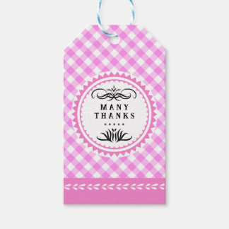 Etiqueta de Presente Pinky Pink Gingham