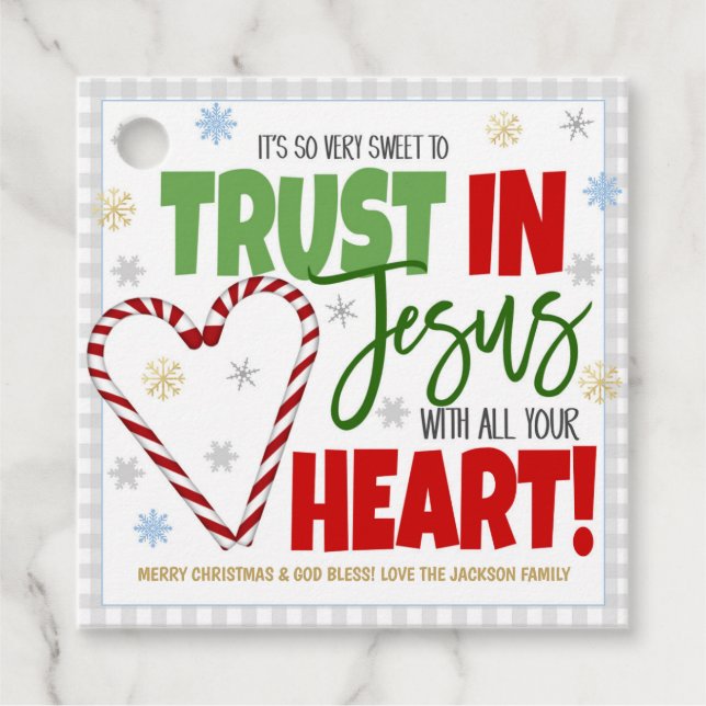 Etiqueta de Presente Religioso de Natal (Frente)