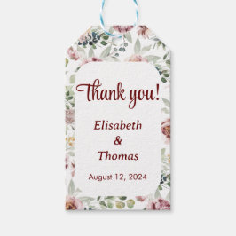 Etiqueta de presente romântica floral vintage em p