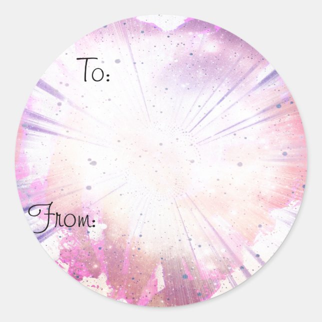 Etiqueta de Presente Rosa Bege (Frente)