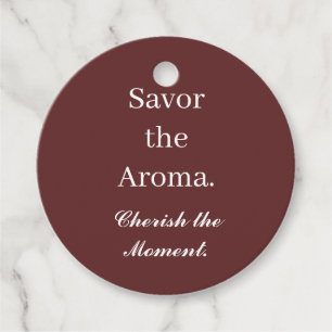 Etiqueta de Presente Saboreie O Aroma