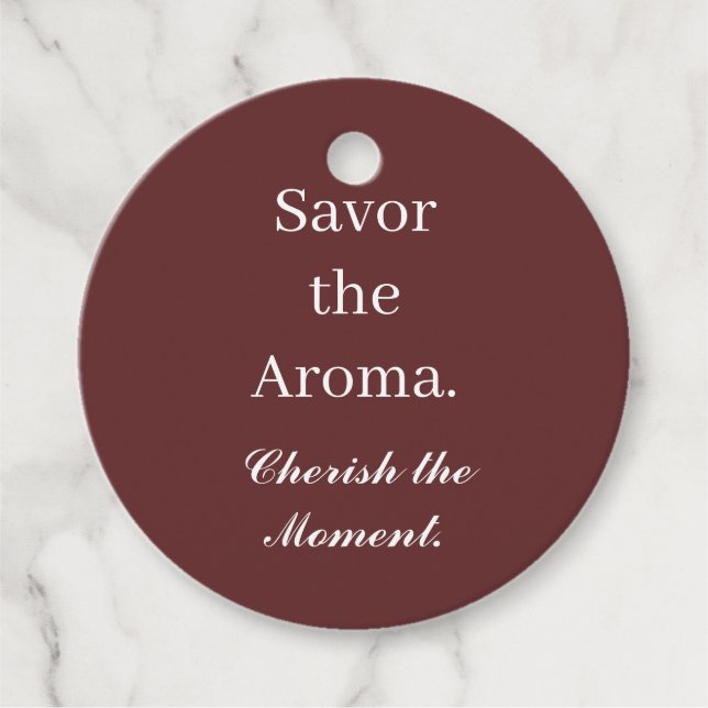 Etiqueta de Presente Saboreie O Aroma (Frente)