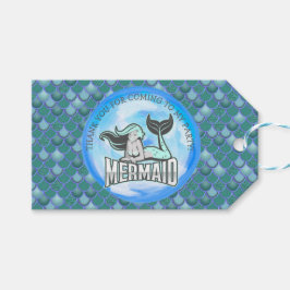 Etiqueta de Presente Sirena Verde Mar Obrigada
