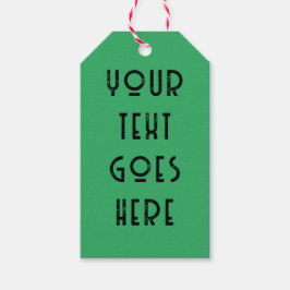 etiqueta de presente verde pode alterar seu texto