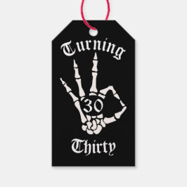 Etiqueta de presentes aniversário de 30 anos