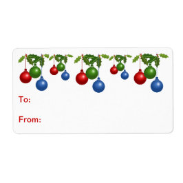 Etiqueta de presentes autocolante: Bolas de Natal 