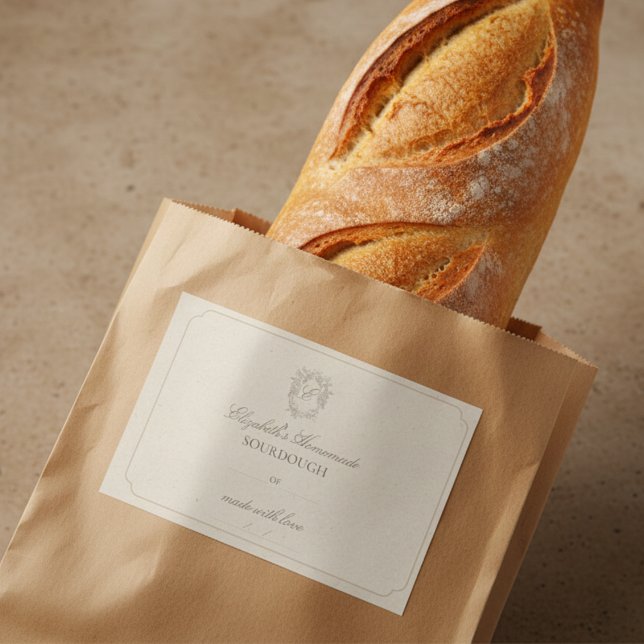 Etiqueta de presentes caseira do Elegante DIY (Elegant Crest DIY Homemade Gift Label)