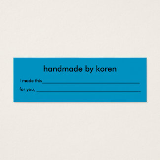 Etiqueta de presentes com instruções de vazio