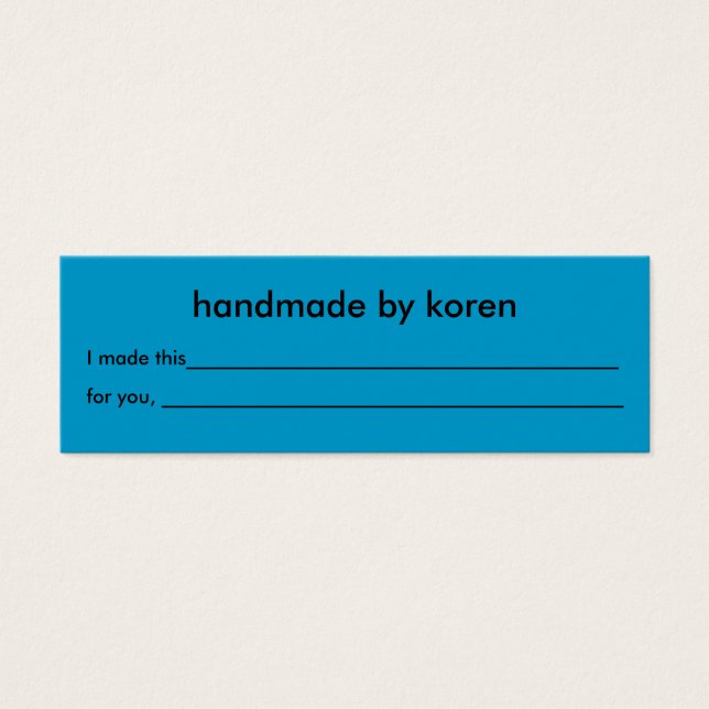 Etiqueta de presentes com instruções de vazio (Frente)