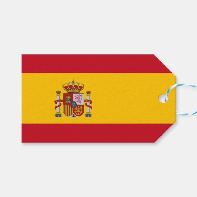 Etiqueta de presentes com sinalizador de Espanha (Frente (horizontal))