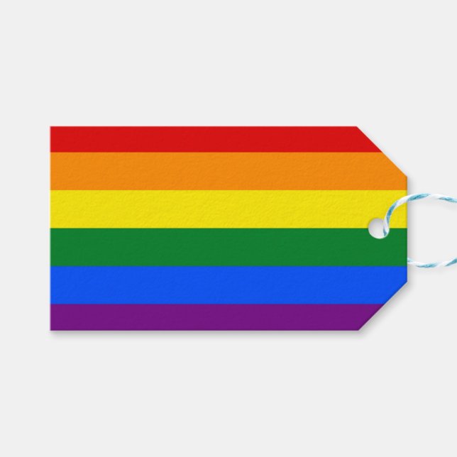 Etiqueta de presentes com sinalizador de LGBT (Frente (horizontal))