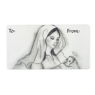 Etiqueta de presentes de amor da mãe