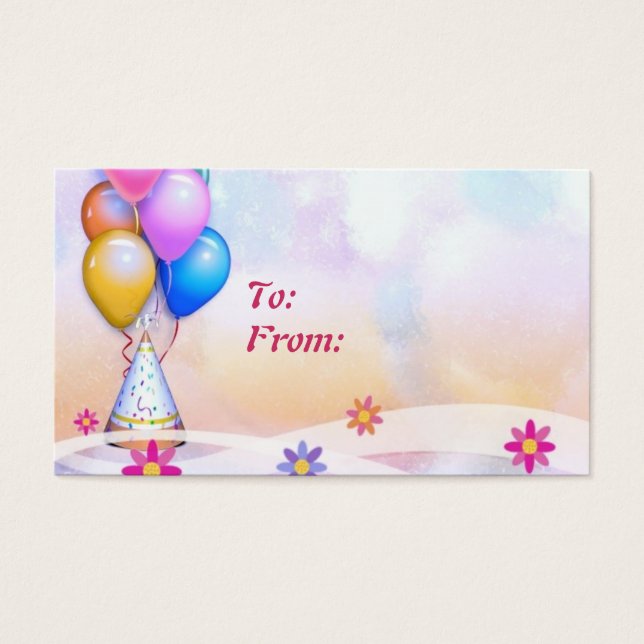 Etiqueta de presentes de aniversário (Frente)