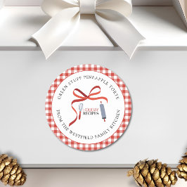 Etiqueta de presentes de Comida caseira de recebim