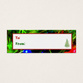 Etiqueta de presentes de férias 'Luzes festivas'