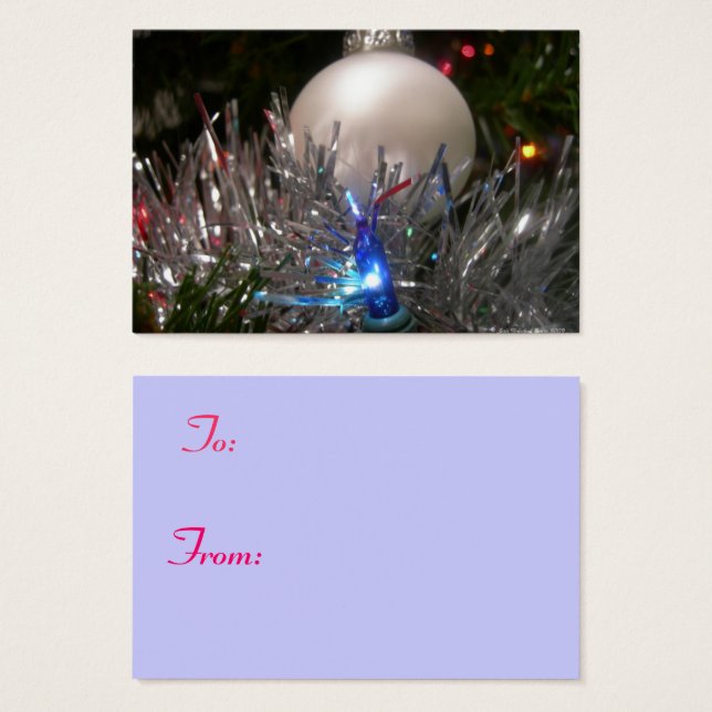 Etiqueta de presentes de folga de feriado (Frente & Verso)