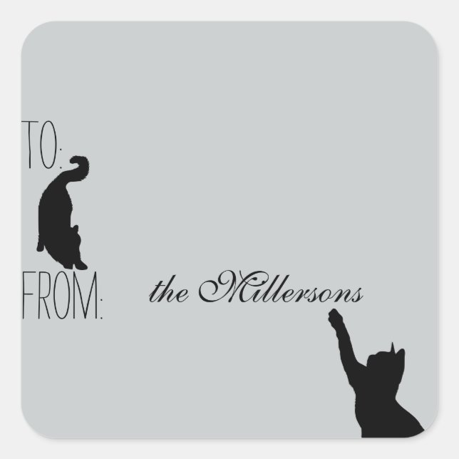 Etiqueta de presentes de gatos (Frente)