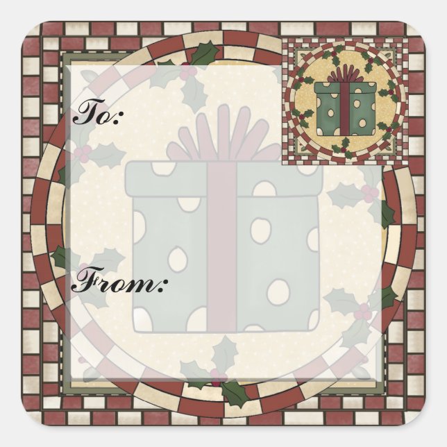 Etiqueta de presentes de Natal (Frente)