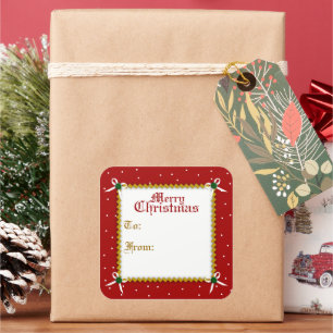 Etiqueta de presentes de Natal astuto