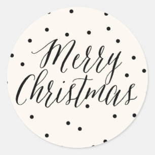 Etiqueta de presentes de Natal com pontos clássic