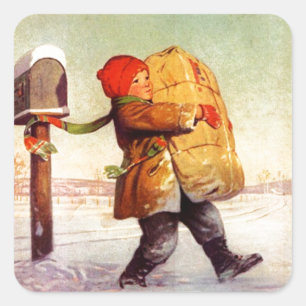 Etiqueta de presentes de Natal de Feriado Vintage