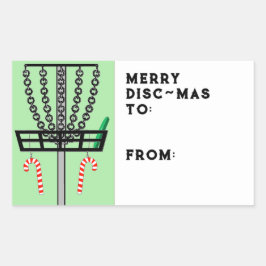 Etiqueta de presentes de Natal de Golf de Disco
