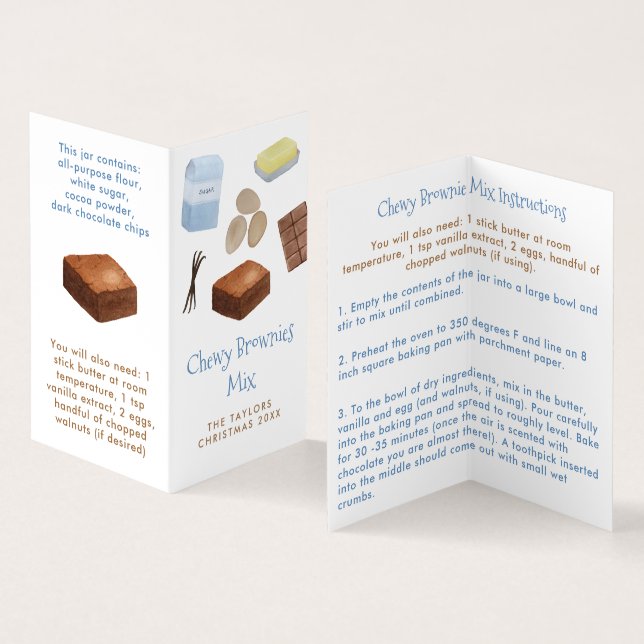 Etiqueta de presentes de Natal do Brownie Mix Home (Interior e exterior)