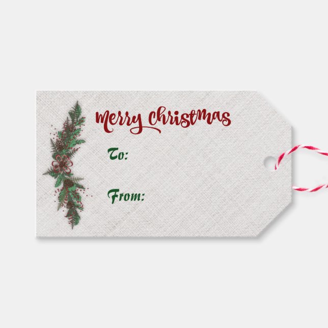 Etiqueta de presentes de Natal feliz (Frente (horizontal))