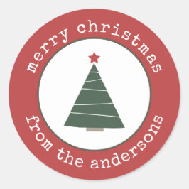 Etiqueta de presentes de Natal feliz