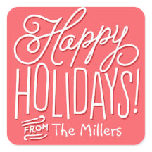 Etiqueta de presentes de Natal Feliz, VERMELHO