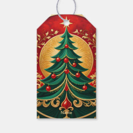 Etiqueta de presentes de Natal na árvore
