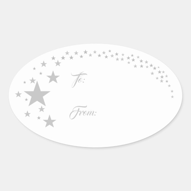 Etiqueta de presentes de Natal nas Estrelas (Frente)