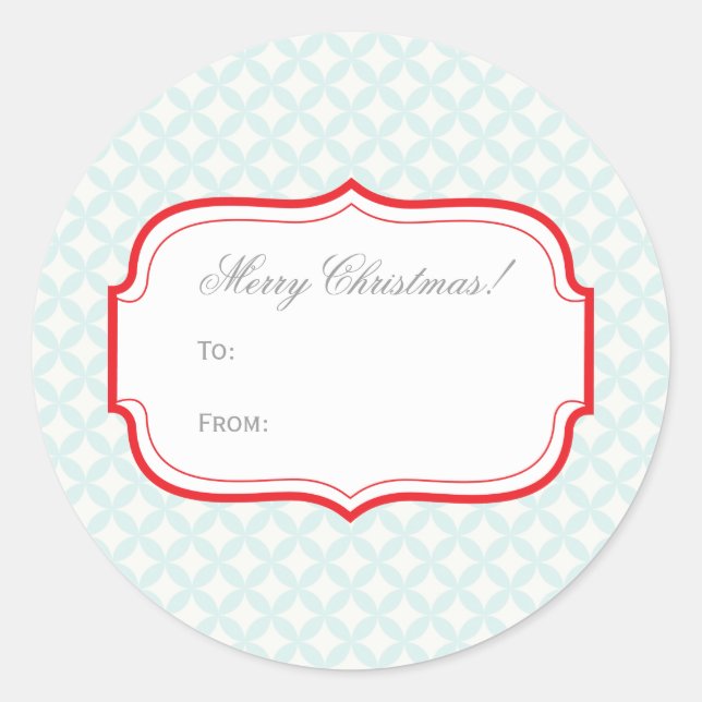 Etiqueta de presentes de Natal personalizável (Frente)