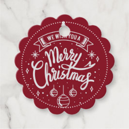 Etiqueta de presentes de Natal Red Merry