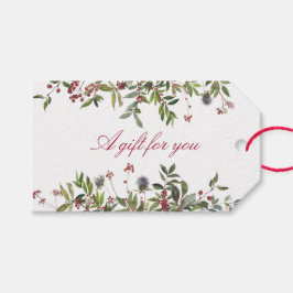 Etiqueta de presentes de Natal rosa na fronteira