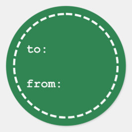 Etiqueta de presentes de Natal Verde e Branco