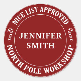 Etiqueta de presentes de Natal Vermelho