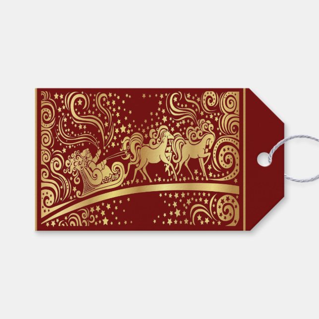 Etiqueta de presentes Dourada Elegante - SRF (Frente (horizontal))