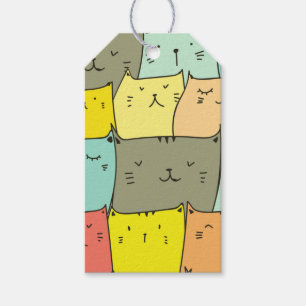 Etiqueta de presentes editável para gatos