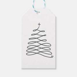 Etiqueta de presentes na árvore