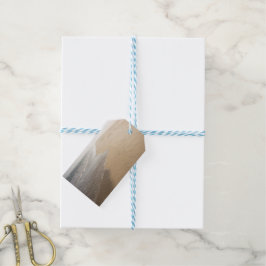 Etiqueta de presentes no oceano e na praia