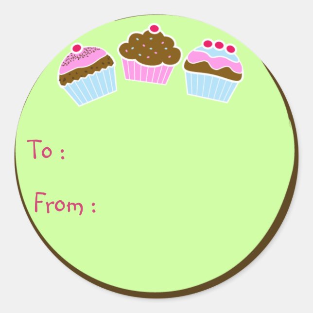 Etiqueta de presentes para cupcakes (Frente)